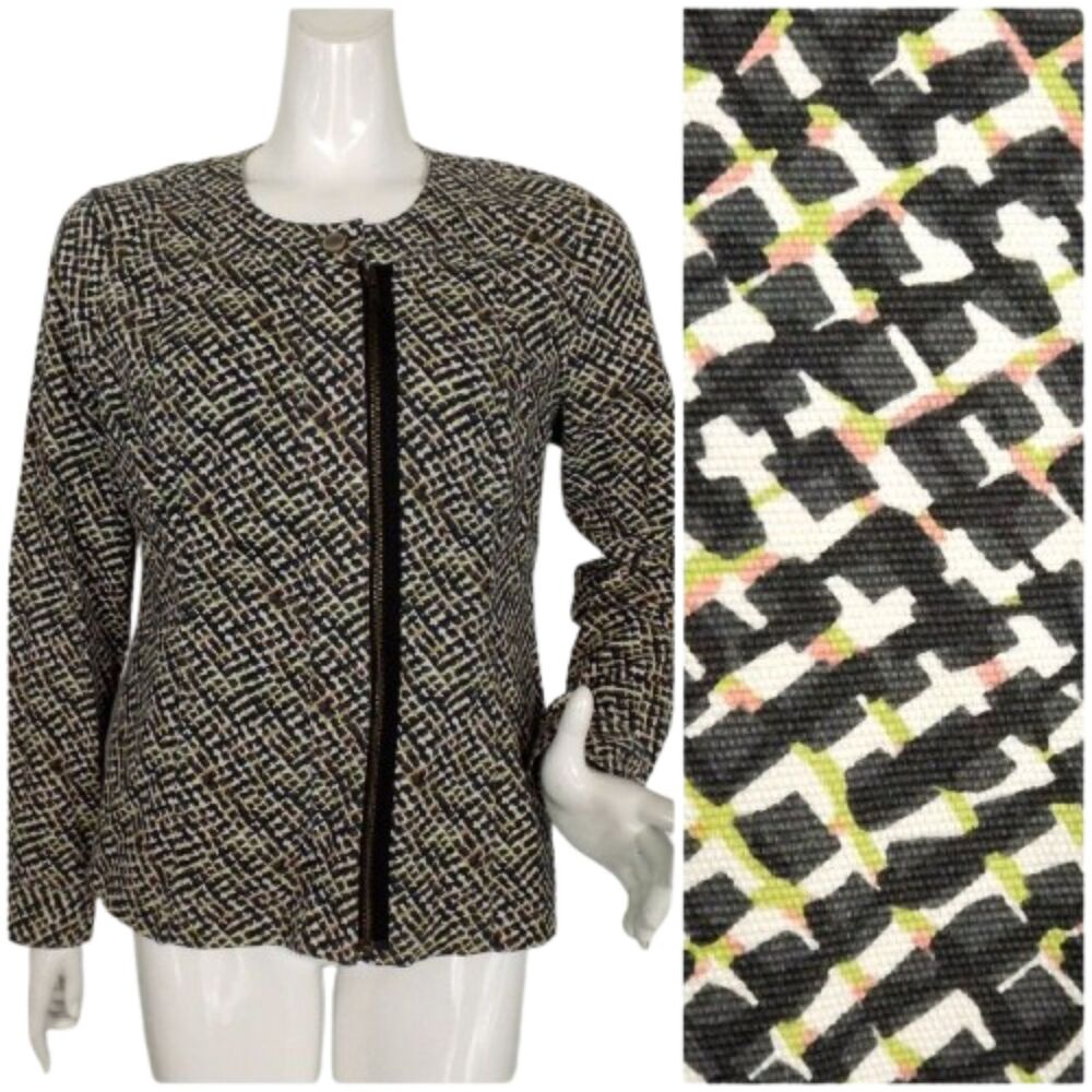 CABI Asymmetrical Jacket, M, Cliffside, Moto Zip, Long sleeves, No collar